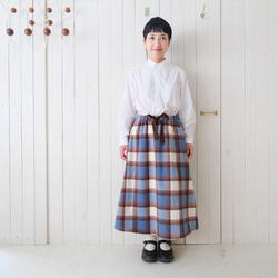 wool check chick skirt 第2張的照片