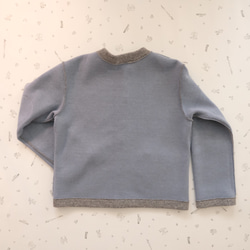 reversible wool knit cardigan   * moku gray & chick blue * 第13張的照片