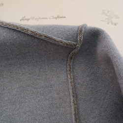 reversible wool knit cardigan   * moku gray & chick blue * 第14張的照片