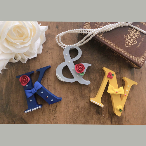 クレイイニシャルオブジェ ウェルカムボード クレイケーキ アリエル