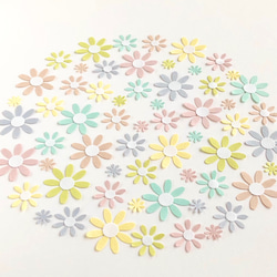 クラフトパンチのお花のセット〜 ペーパーフラワー　色紙　アルバム　寄せ書き 2枚目の画像