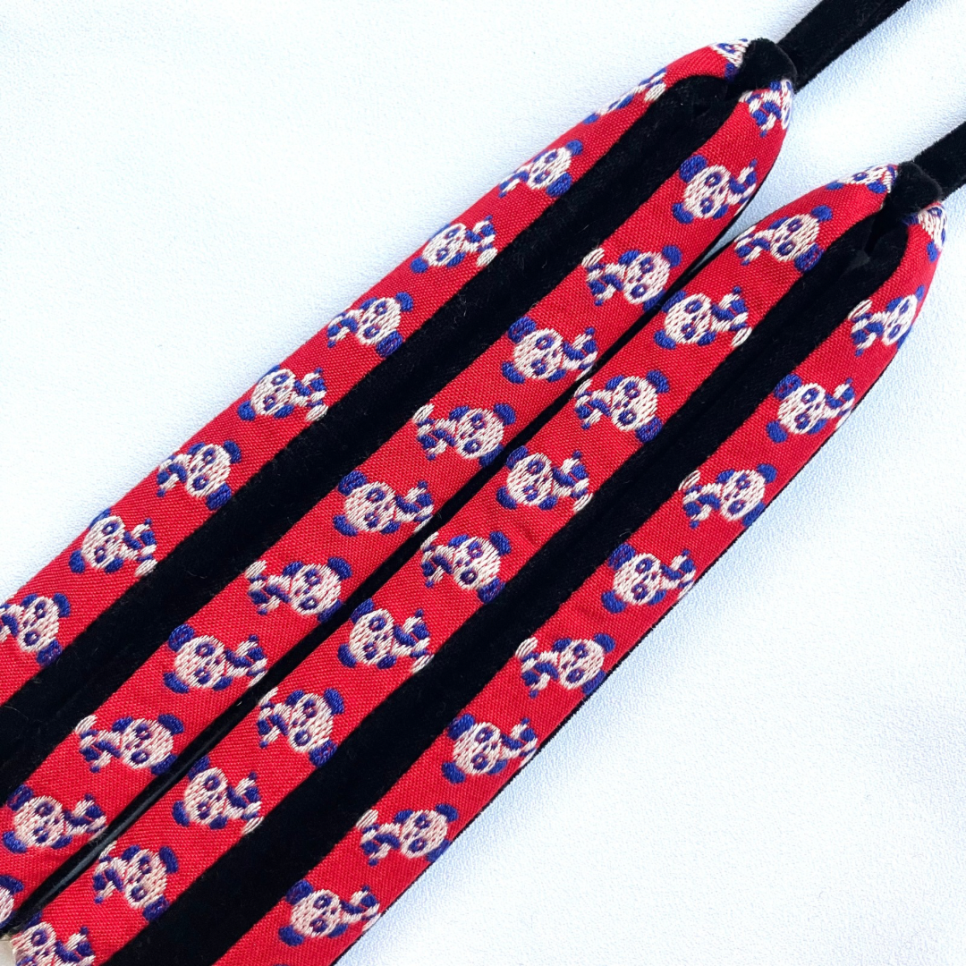 足が痛くなりにくい鼻緒☆パンダ赤