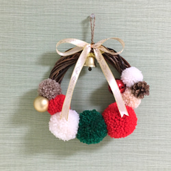 毛糸のポンポン・クリスマスリース リース squirrel 通販 14711224