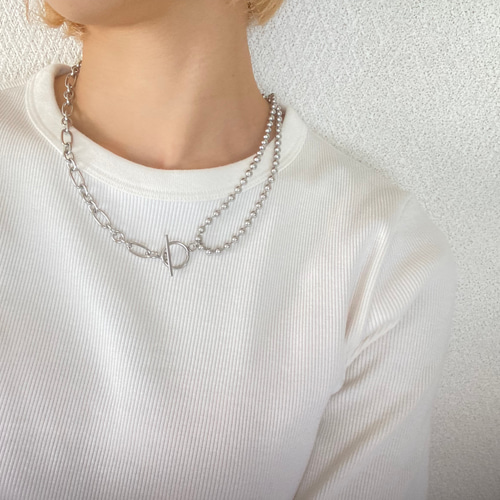 大人気♡ー3waymixチェーンネックレスー サージカルステンレス