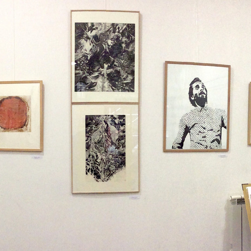 永井雅人銅版画作品 「花々の心臓」大型モノクローム作品 美品未使用