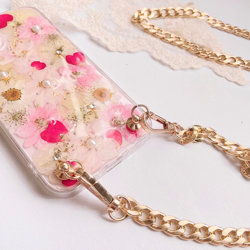 034 ♥︎送料無料♥︎ 全機種対応 ピンク 全面お花 スマホケース 