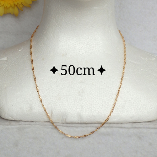 k18ネックレス スクリューチェーンネックレス 2.4㎜幅 太め k18ネックレス スクリューチェーンネックレス 2.4㎜幅 太め