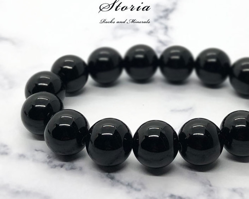 鑑別済み】12mm玉 チベット産モリオン（黒水晶/ケアンゴーム