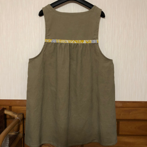 エプロン ハンドメイド 保育士 コーデュロイ エプロン nobuhiro