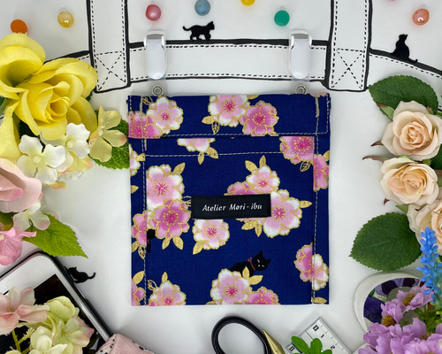 ハンドメイド　ミニポケットトートバッグ　rosy　289 ハンドメイド ミニポケットトートバッグ rosy 289 後付け