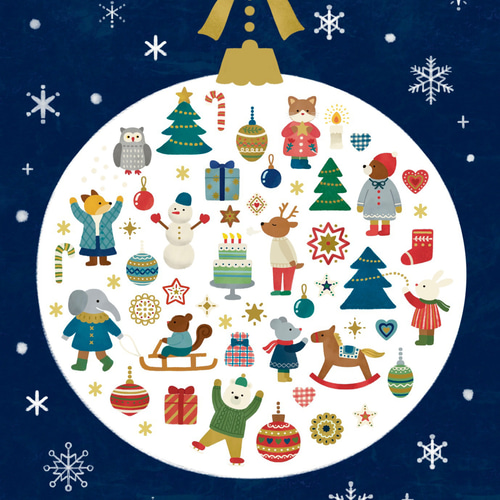 クリスマスポストカード5枚セットB ポストカード みずじ 通販