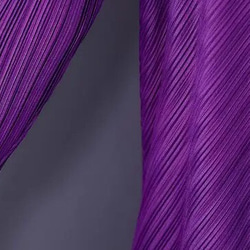 襟付き　プリーツワンピース　ドレス　パープルドレス　紫　ワンピース 10枚目の画像