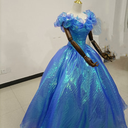 キラキラチュール 上とスカートセパレート型  可愛い 編み上げ  プリンセスドレス 12枚目の画像