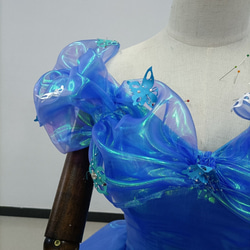 キラキラチュール 上とスカートセパレート型  可愛い 編み上げ  プリンセスドレス 7枚目の画像