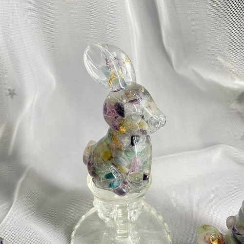 ハンドメイド】-自然エネルギークリスタルうさぎ/クリスタル