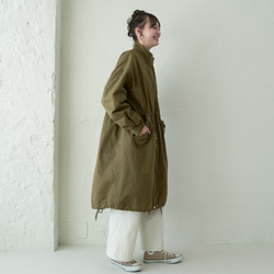 Morino Gakko 輕薄保暖摩登外套（復古卡其色） 棉尼龍塔夫綢外套 第16張的照片