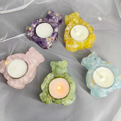 手作り】天然エネルギークリスタルキャンドルホルダー/無料