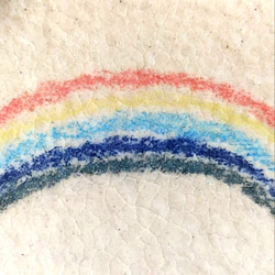 陶の八角皿【虹の下のお座りウサギ】 8枚目の画像