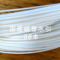 送料無料 愛媛産 絹巻水引 白色50本 1枚目の画像