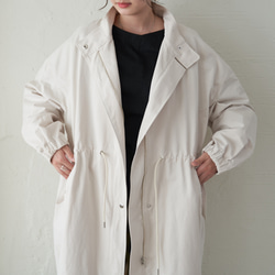 Morino Gakko 輕薄保暖 Mods 外套【復古白】棉質尼龍塔夫綢外套 第19張的照片
