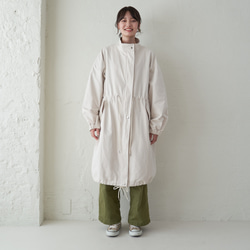 Morino Gakko 輕薄保暖 Mods 外套【復古白】棉質尼龍塔夫綢外套 第18張的照片