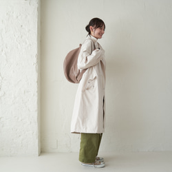 Morino Gakko 輕薄保暖 Mods 外套【復古白】棉質尼龍塔夫綢外套 第12張的照片
