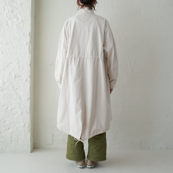 Morino Gakko 輕薄保暖 Mods 外套【復古白】棉質尼龍塔夫綢外套 第13張的照片