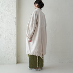 Morino Gakko 輕薄保暖 Mods 外套【復古白】棉質尼龍塔夫綢外套 第14張的照片