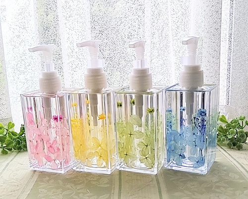 受注生産】ハーバリウムディスペンサー（手動：泡ハンドソープ