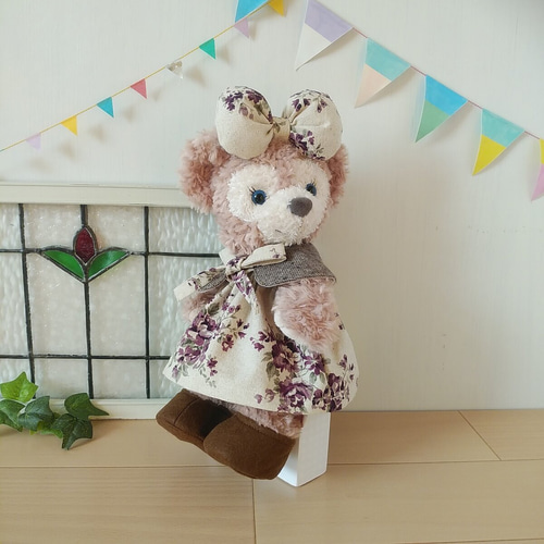 シェリーメイ【ポーチ】コスチューム☆紫*花柄のふんわりワンピ 