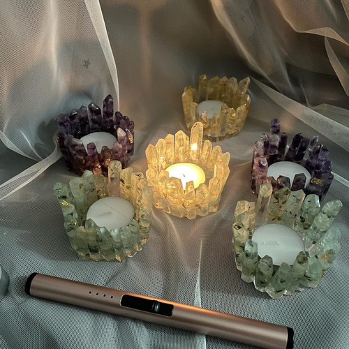 水晶　キャンドルスタンド Amazon.co.jp: sukimind 白水晶 キャンドルホルダー 天然石原石