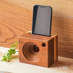 つみきコンポ風スピーカー【Bluetoothスピーカー】 つみきコンポ風スピーカー【Bluetoothスピーカー】 スマホスタンド