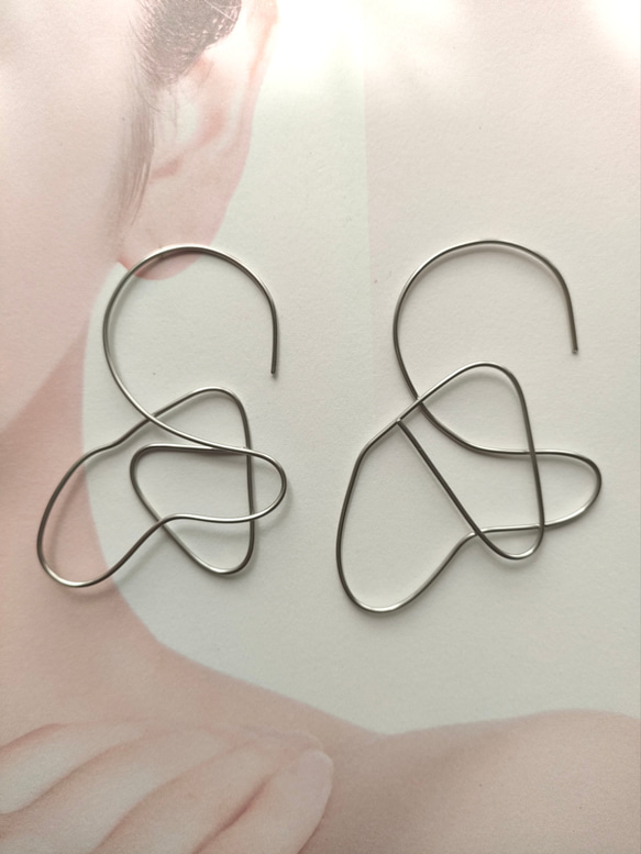 ✳simple earrings✳⑳ピアス(ステンレス製) 4枚目の画像