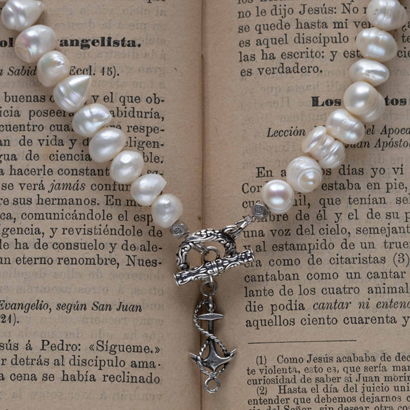 ＊UNISEX pearl & silver925 charm necklace 2枚目の画像