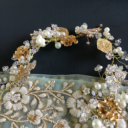 【 headdress 】カチューシャ　ヘッドドレス　成人式　ウエディング　ブライダル　結婚式442 8枚目の画像