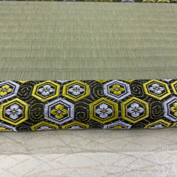 熊本県産畳表使用　ミニ畳　縁：金黒 3枚目の画像