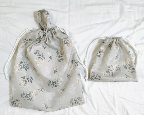 ☆巾着セット お着替え袋&給食袋 7114☆ 入園入学 体操服袋
