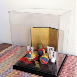 塩沢織木目込み人形（縁起飾り）豆まりＣ（赤・青・黄・緑） 9枚目の画像