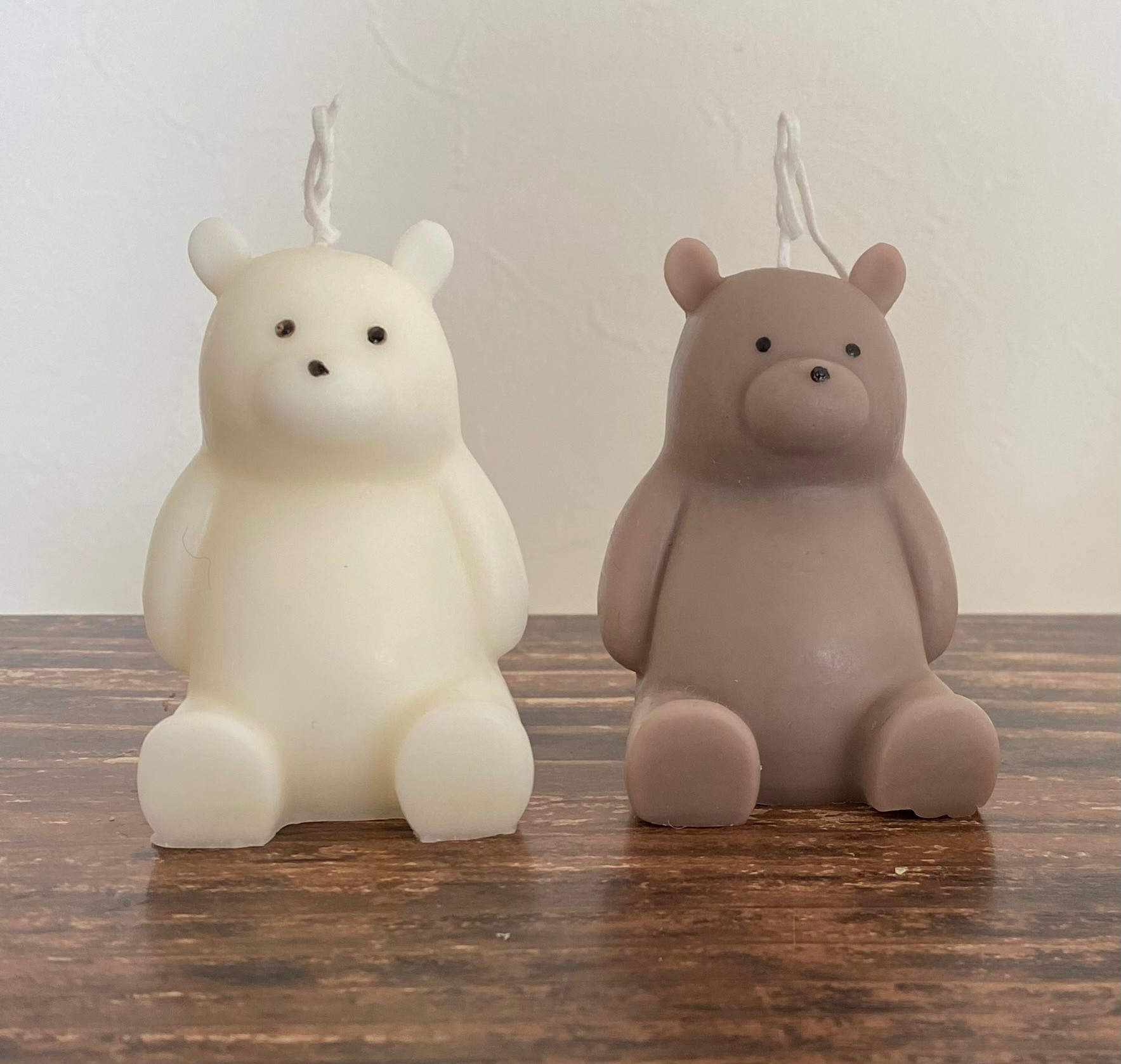 クマさんキャンドル Leon　ハンドメイド