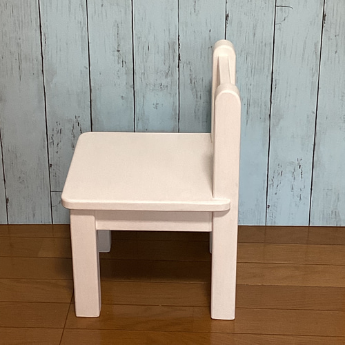 キッズチェア 木製 ホワイト 座面高さ24cm 椅子（チェアー 