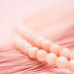 ピンク珊瑚本連数珠(５mm玉使用) 6枚目の画像