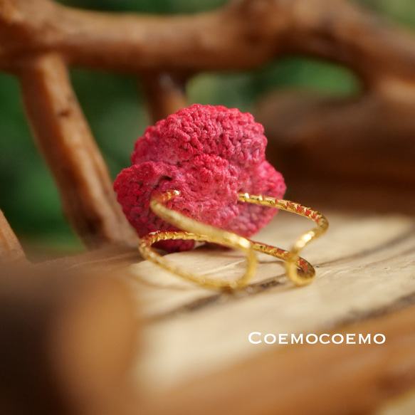 Coemoバラの指輪（ルビー）br-1 4枚目の画像
