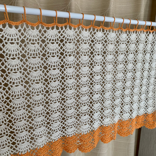 手編みカフェカーテン ハンドメイド カーテン breadhideko 通販