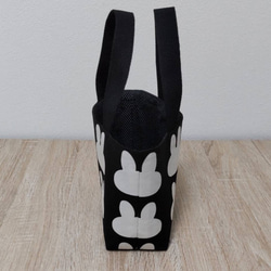 聖書＆讃美歌用 ミニトートバッグ ウサギ　ブラック mini tote bag rabbit black 2枚目の画像