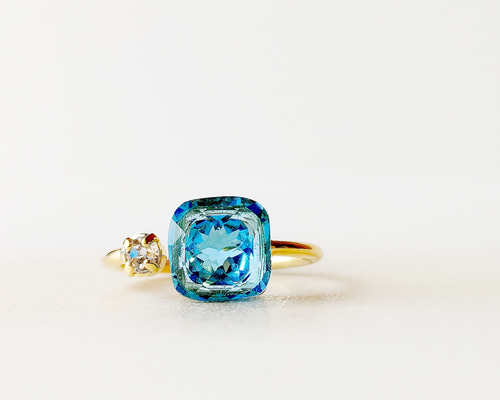 スイスブルートパーズ リング トパーズ 天然石 リング 大粒 天然石