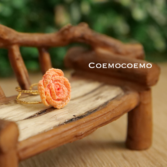 Coemoバラの指輪（オレンジキャンディ）br-2 2枚目の画像