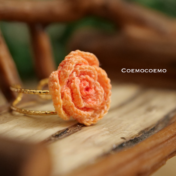 Coemoバラの指輪（オレンジキャンディ）br-2 1枚目の画像