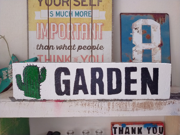 ☆大人気!新作　長ブロック　サボテン　GARDEN　ガーデン　お庭に 1枚目の画像