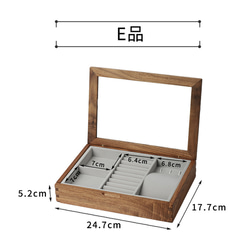 女性のアクセサリー収納ボックス　ディスプレイケース　ショーケース　コレクションケース　中の区分けを変更可能 10枚目の画像