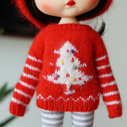 オビツ11 クリスマス ニットセーター ブライス ob11ドール衣装